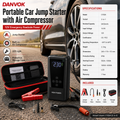 Portable Car Jump Starter with Air Compressor – 12V