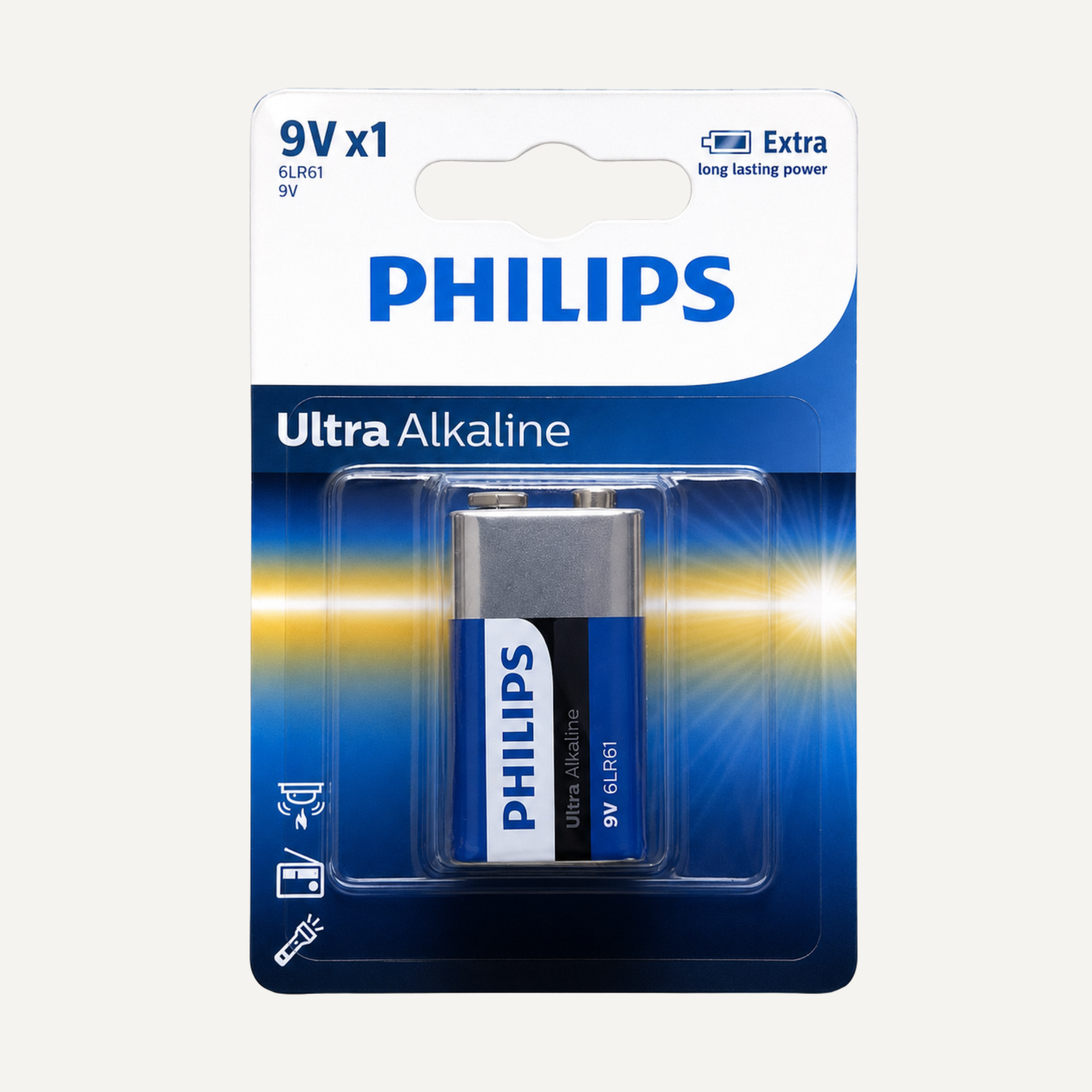 Philips Ultra Alkaline 9V Battery – Single Pack - Battery Pack