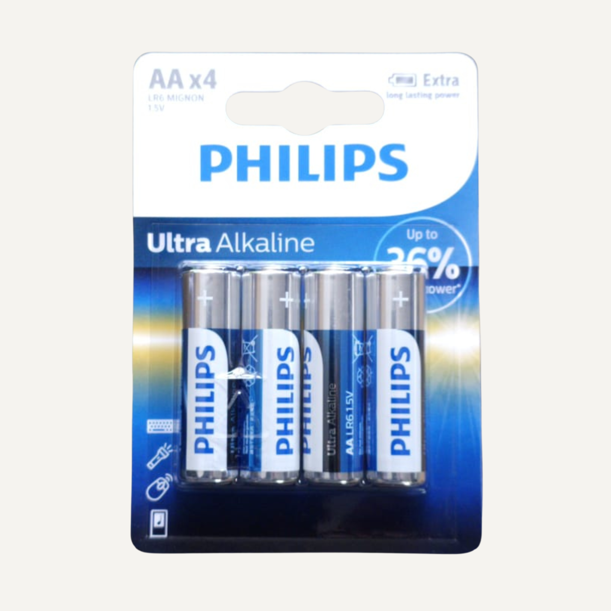 Philips Ultra Alkaline AA Batteries – 4 Pack - Battery Pack