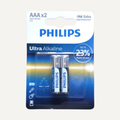Philips Ultra Alkaline AAA Batteries – 2 Pack - Battery Pack