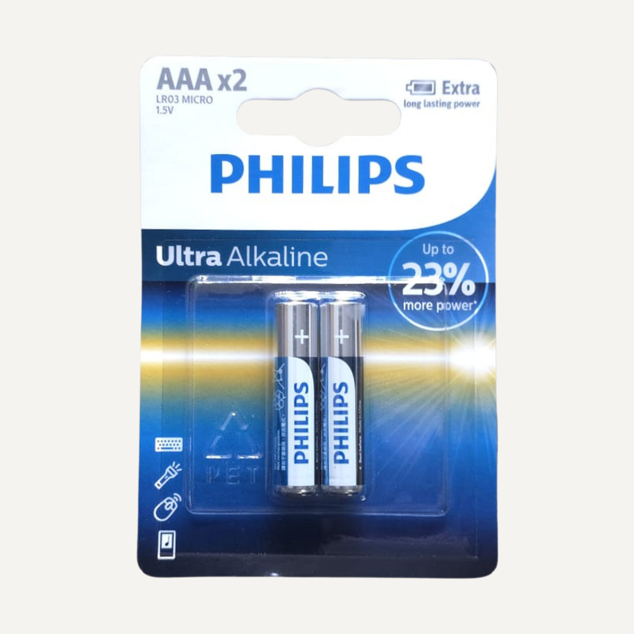 Philips Ultra Alkaline AAA Batteries – 2 Pack - Battery Pack