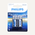 Philips Ultra Alkaline AAA Batteries – 4 Pack - Battery Pack