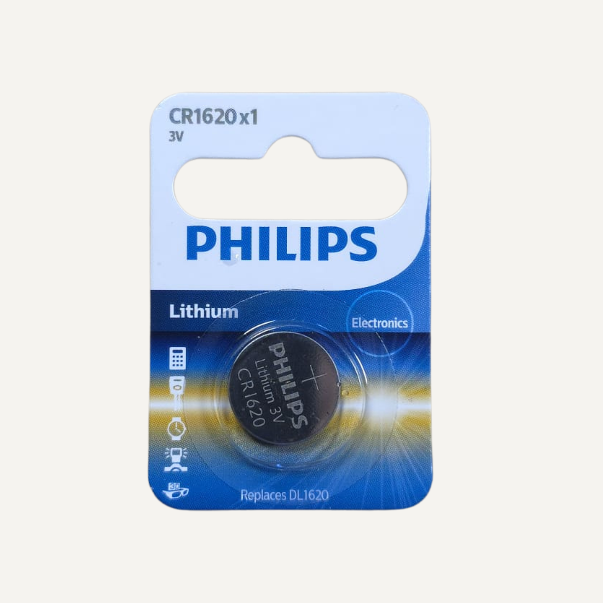 Philips CR1620 Lithium Battery – Single Pack - Battery Pack