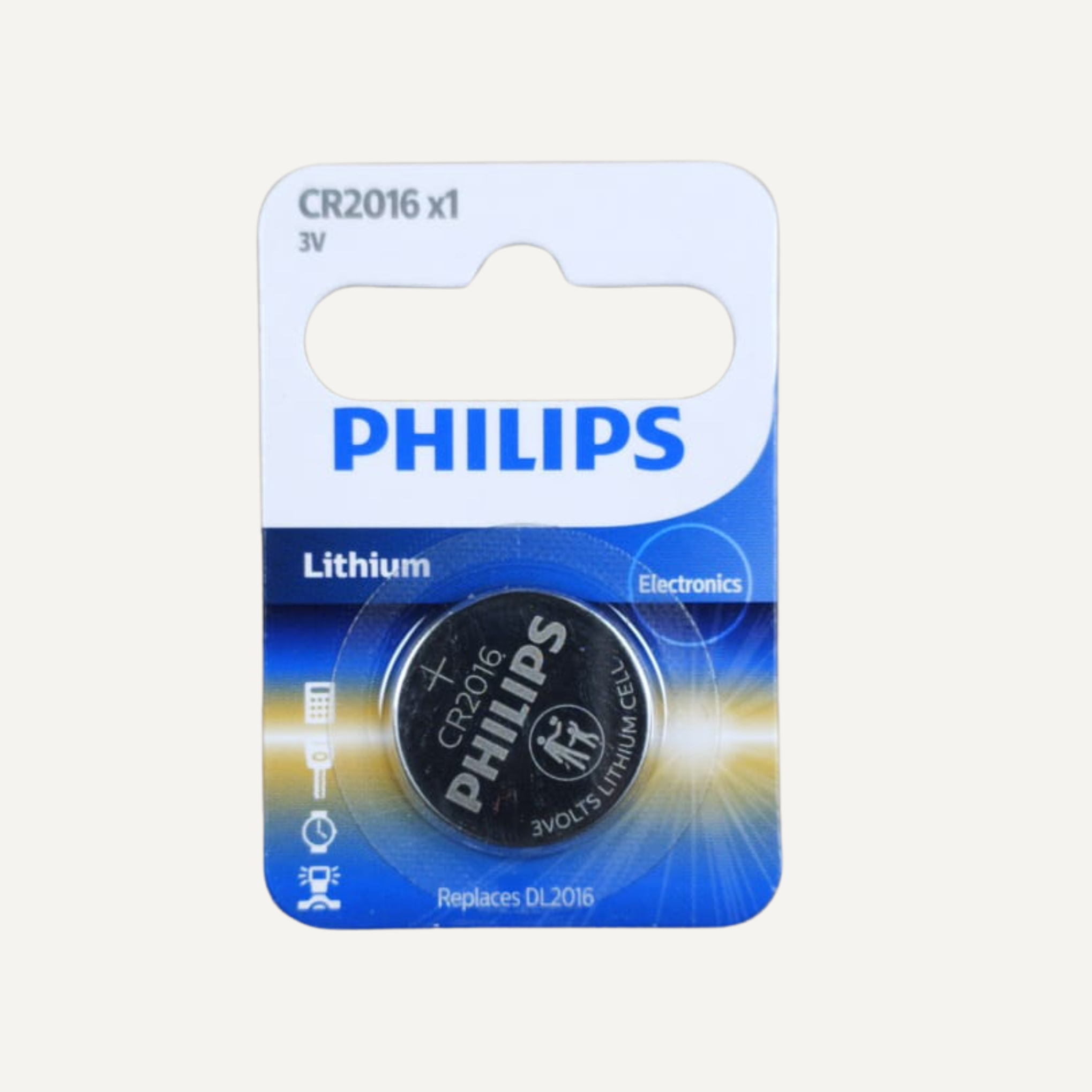 Philips CR2016 Lithium Battery – Single Pack - Battery Pack
