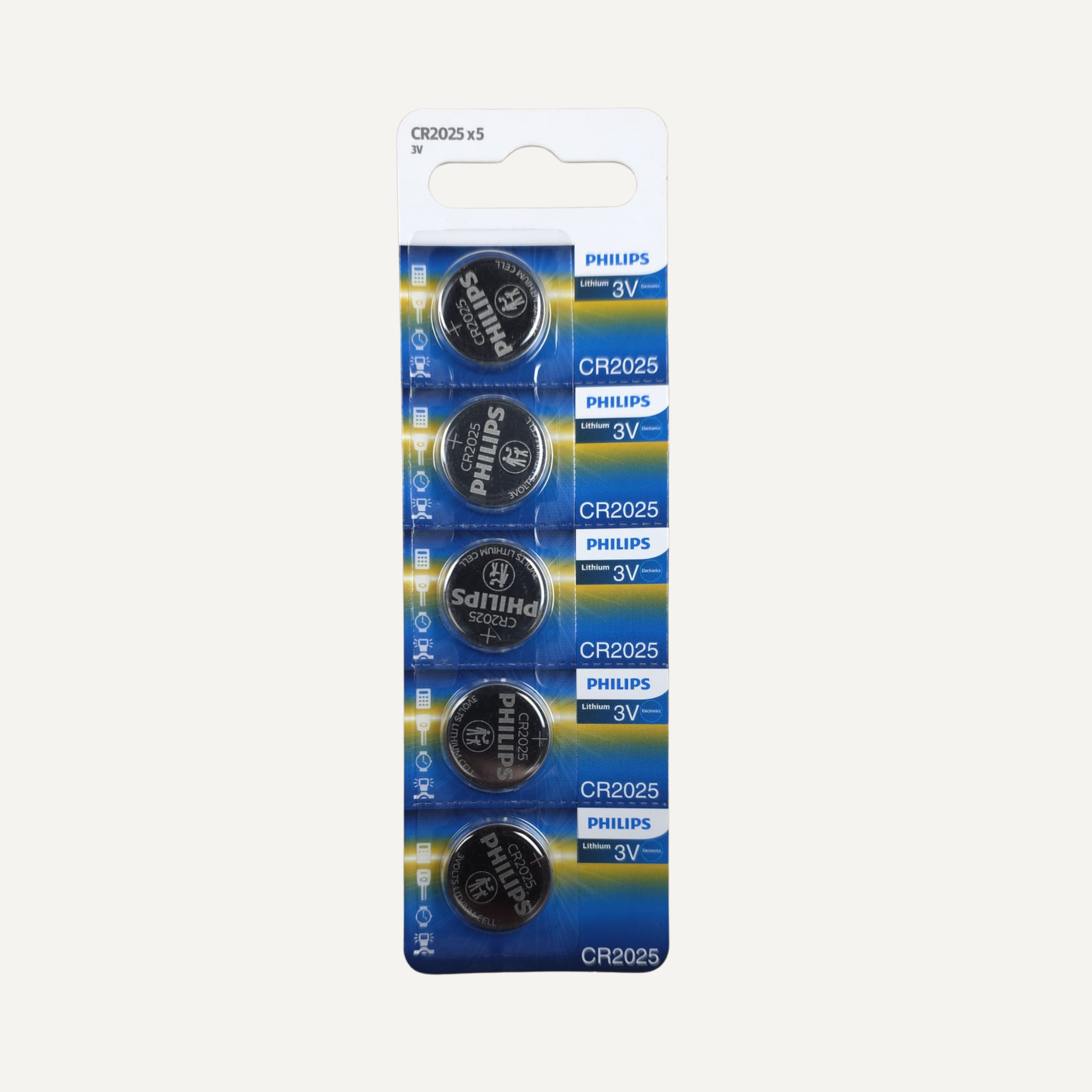 Philips CR2025 Lithium Batteries – 5 Pack - Battery Pack