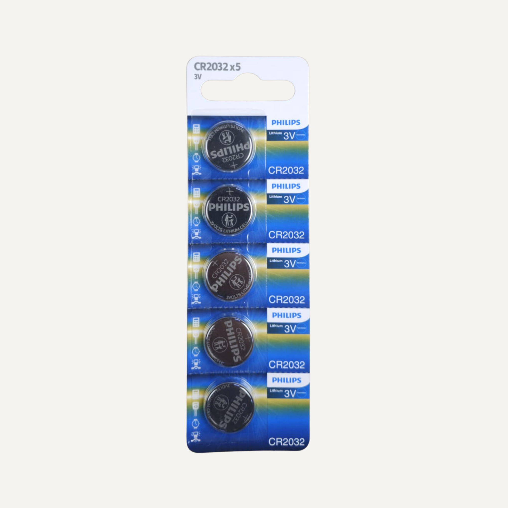 Philips CR2032 Lithium Batteries – 5 Pack - Battery Pack