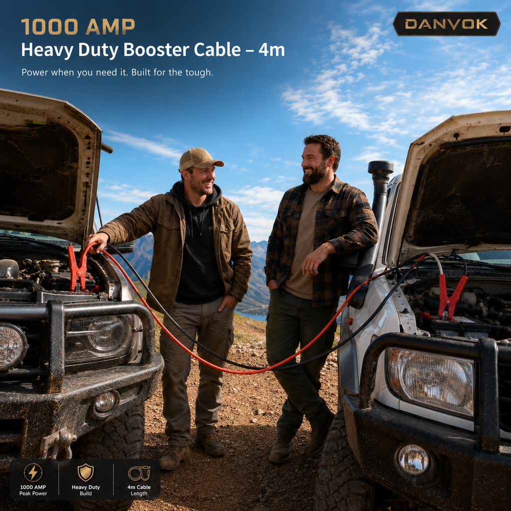 DANVOK 1000 AMP Heavy Duty Booster Cable – 4m