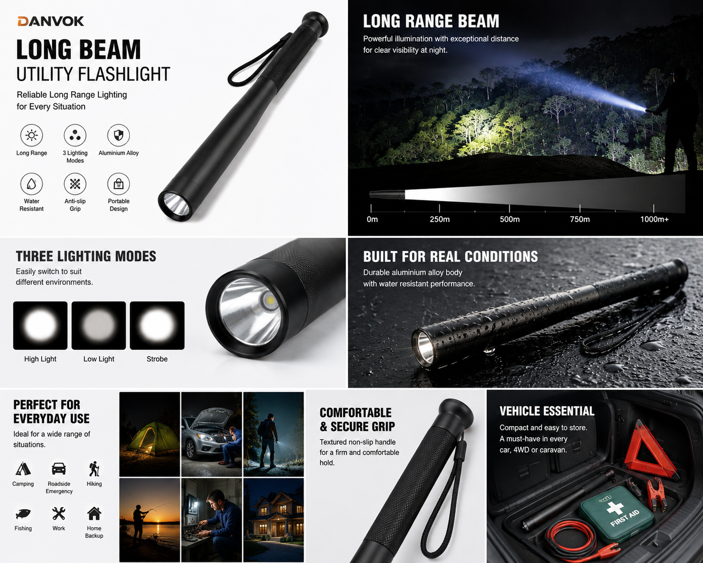 Long Range Flashlight - Additional Product View