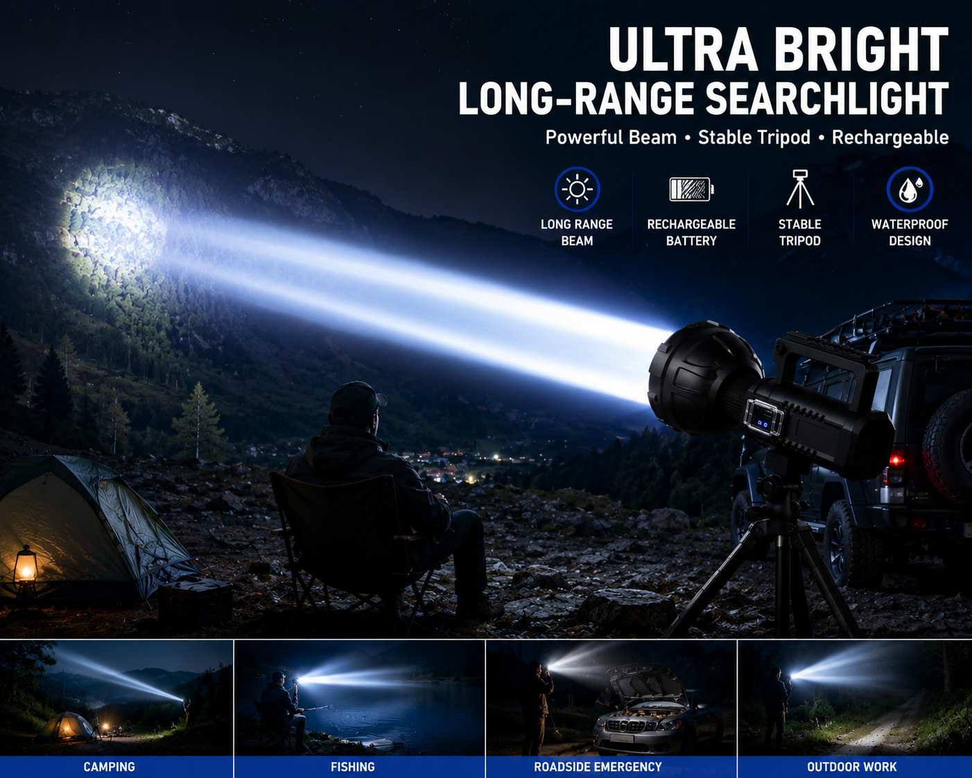 Ranger Tripod Searchlight - Lifestyle Scene