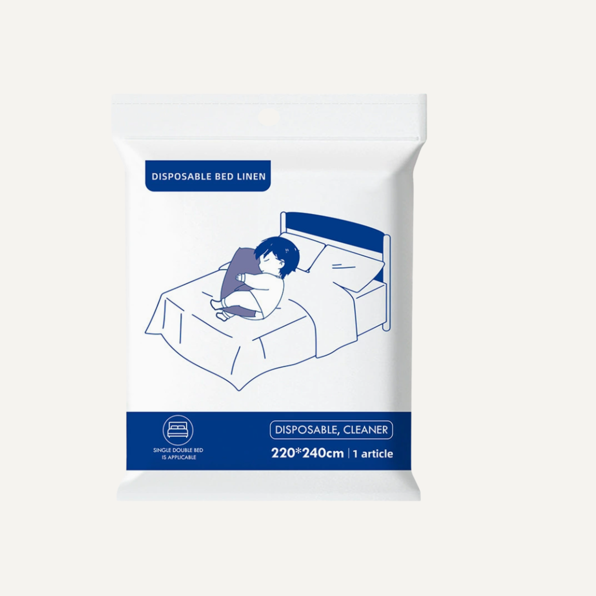 Disposable Double Bed Sheet – 220 × 240 cm