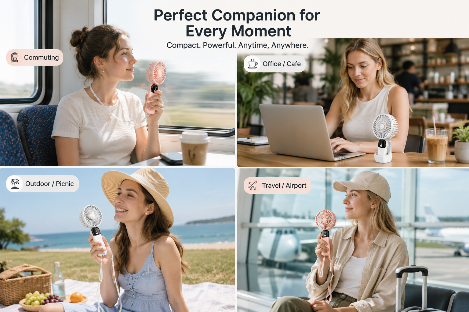 7000mAh Foldable Handheld Fan