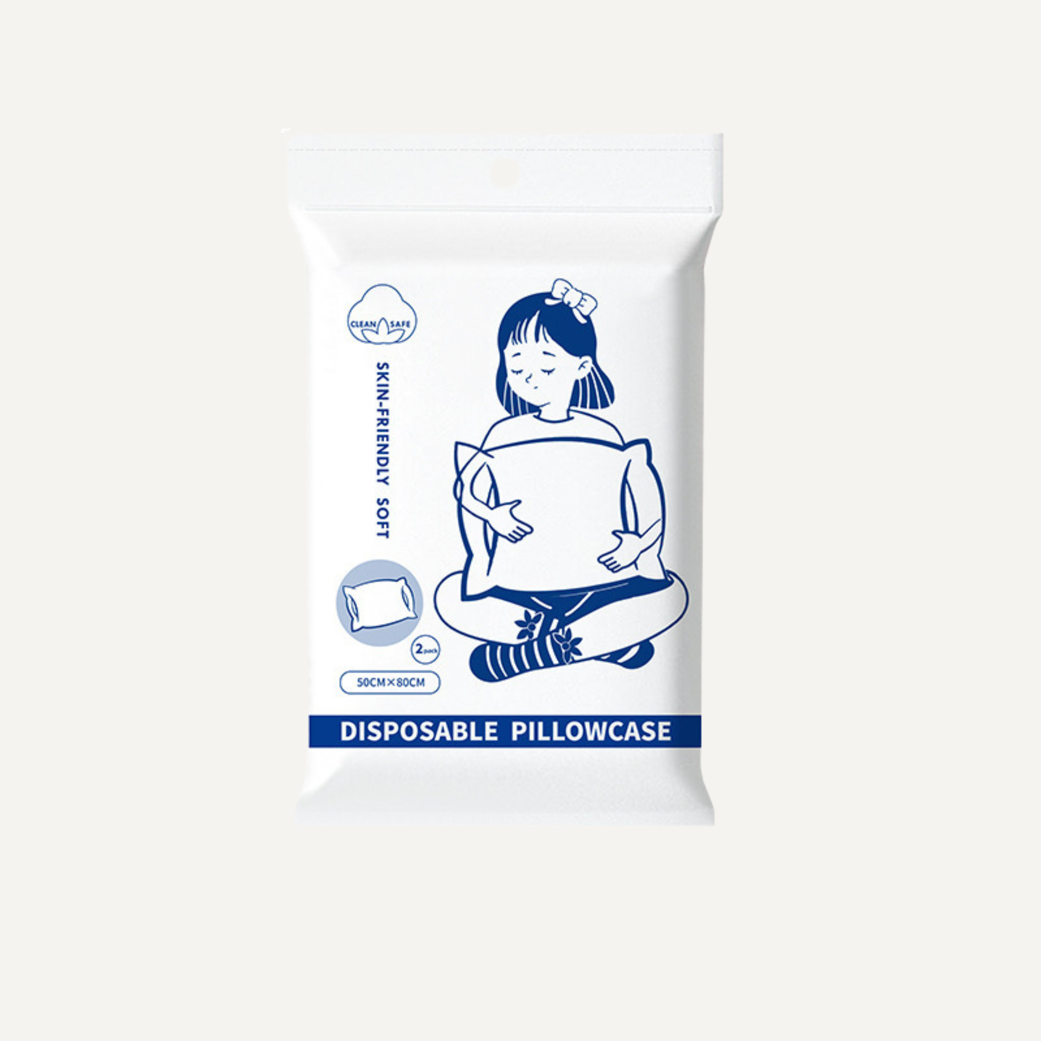 Disposable Pillowcase Set – 2 Pack, 50 × 80 cm