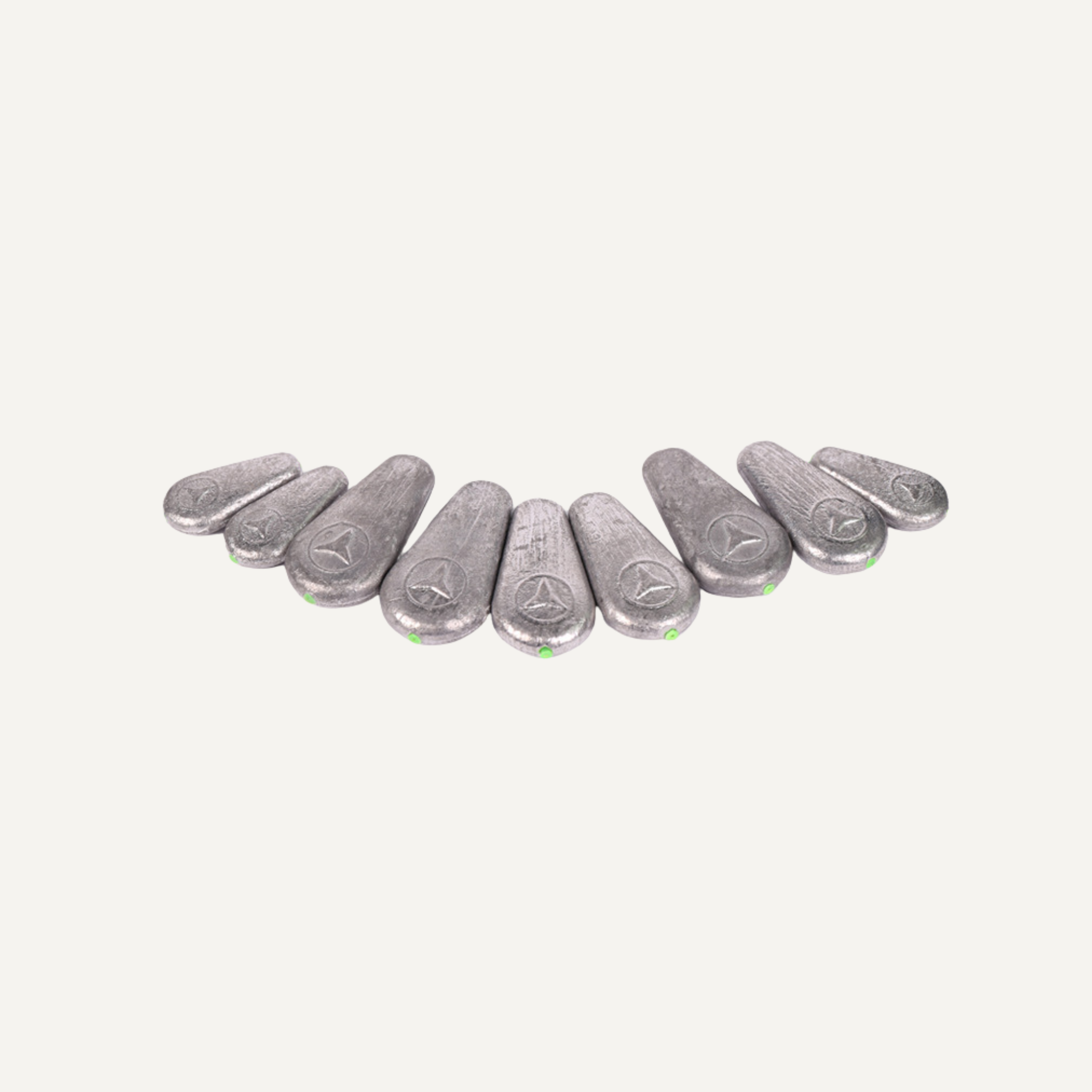 Flat Inline Fishing Sinkers with Plastic Core
