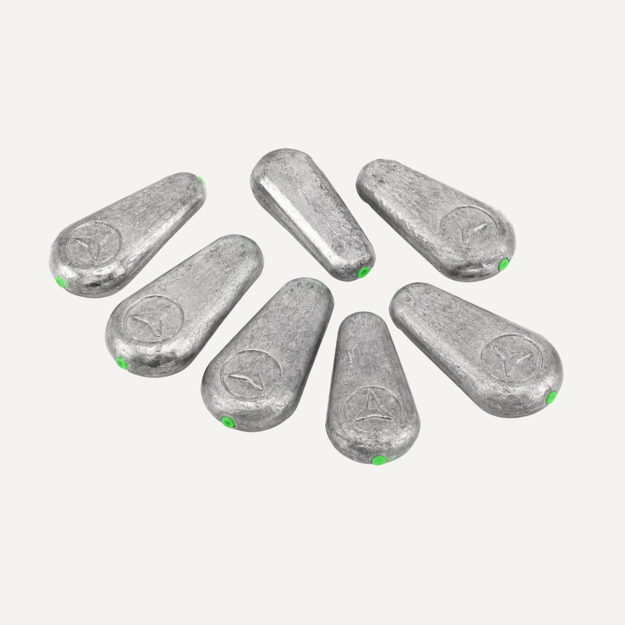 Flat Inline Fishing Sinkers with Plastic Core