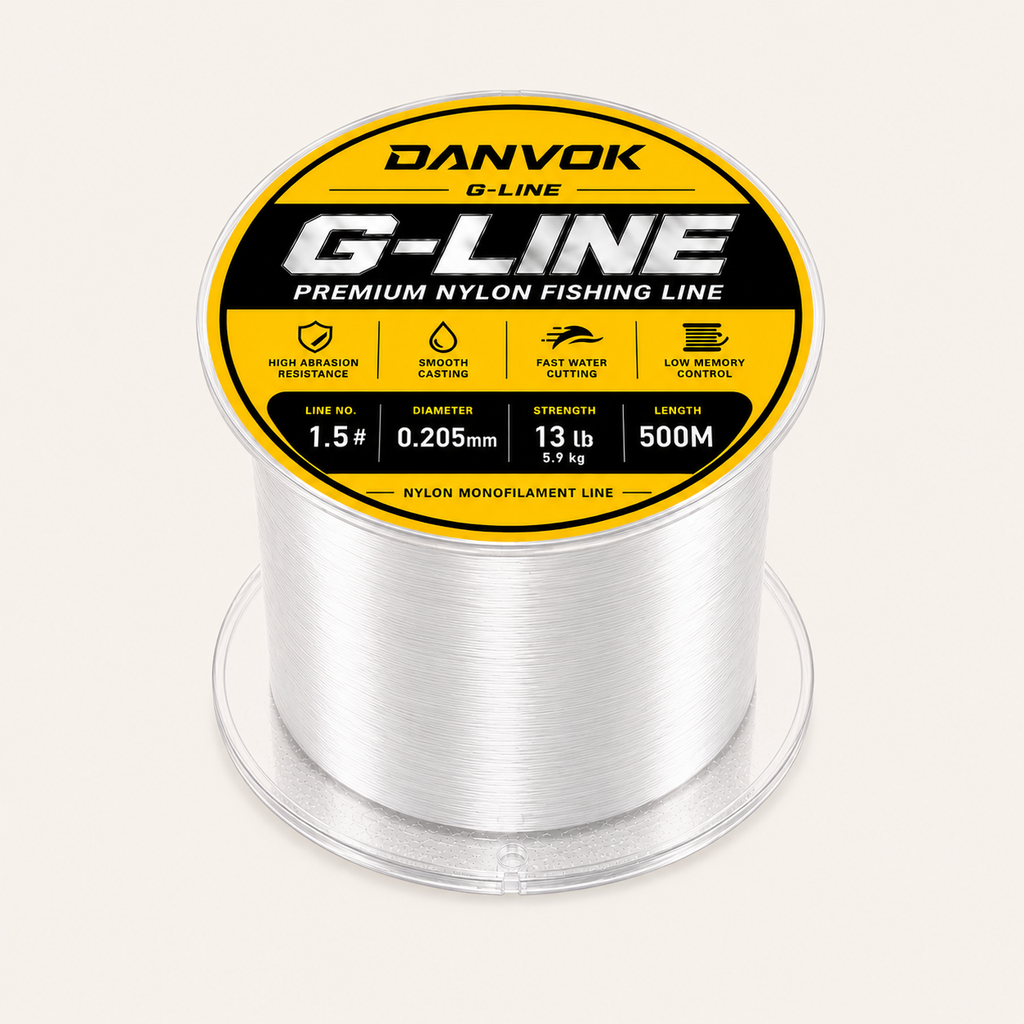 G-LINE Clear Nylon Fishing Line 500M 13LB - Clear Nylon Monofilament Fishing Line