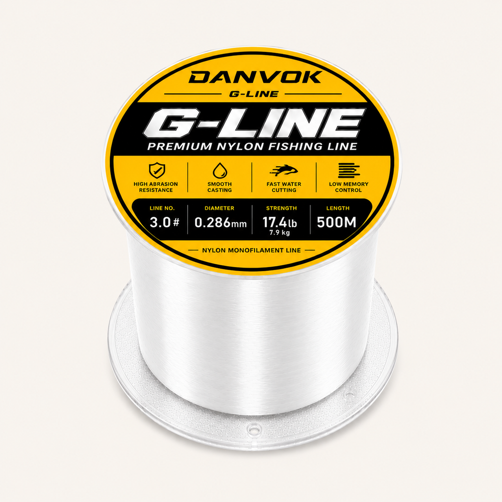G-LINE Clear Nylon Fishing Line 500M 17.4LB - Clear Nylon Monofilament Fishing Line