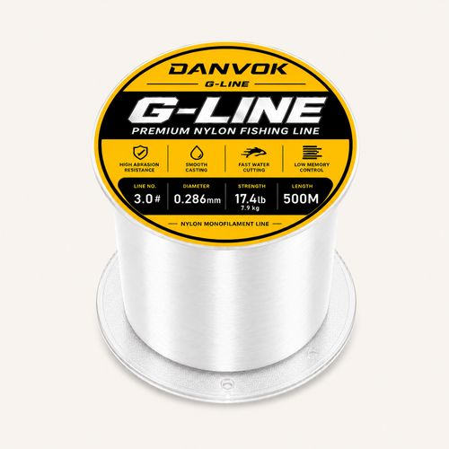 G-LINE Clear Nylon Fishing Line 500M 17.4LB - Clear Nylon Monofilament Fishing Line
