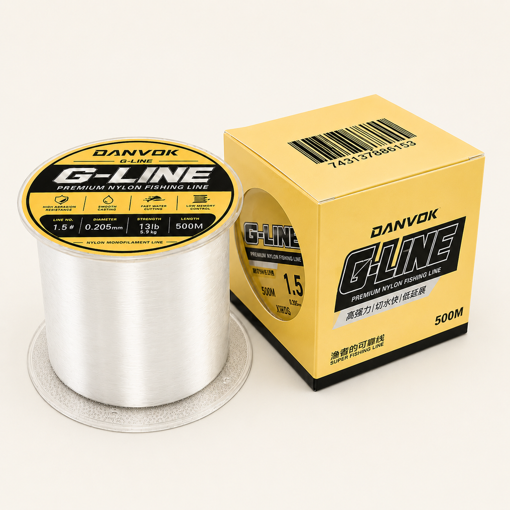 G-LINE Clear Nylon Fishing Line 500M 13LB - Product Detail View