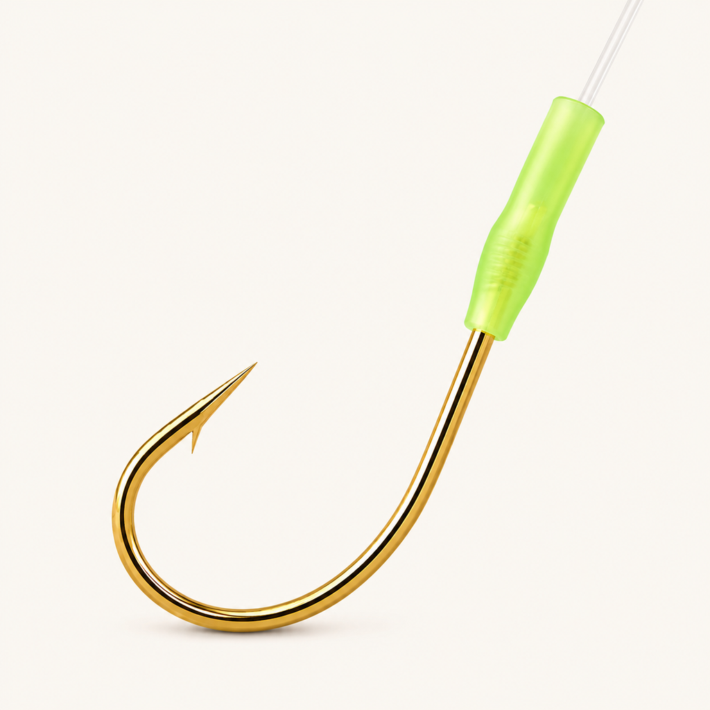Pre Tied Glow Fishing Hook Rigs Gold Hooks 10 /Pack - Pre-Tied Fishing Hook Rigs