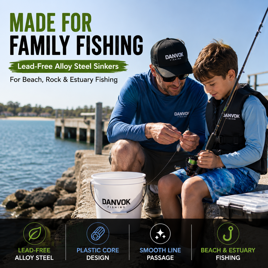 Lead-Free Alloy Fishing Sinkers-6pack - Lifestyle Scene