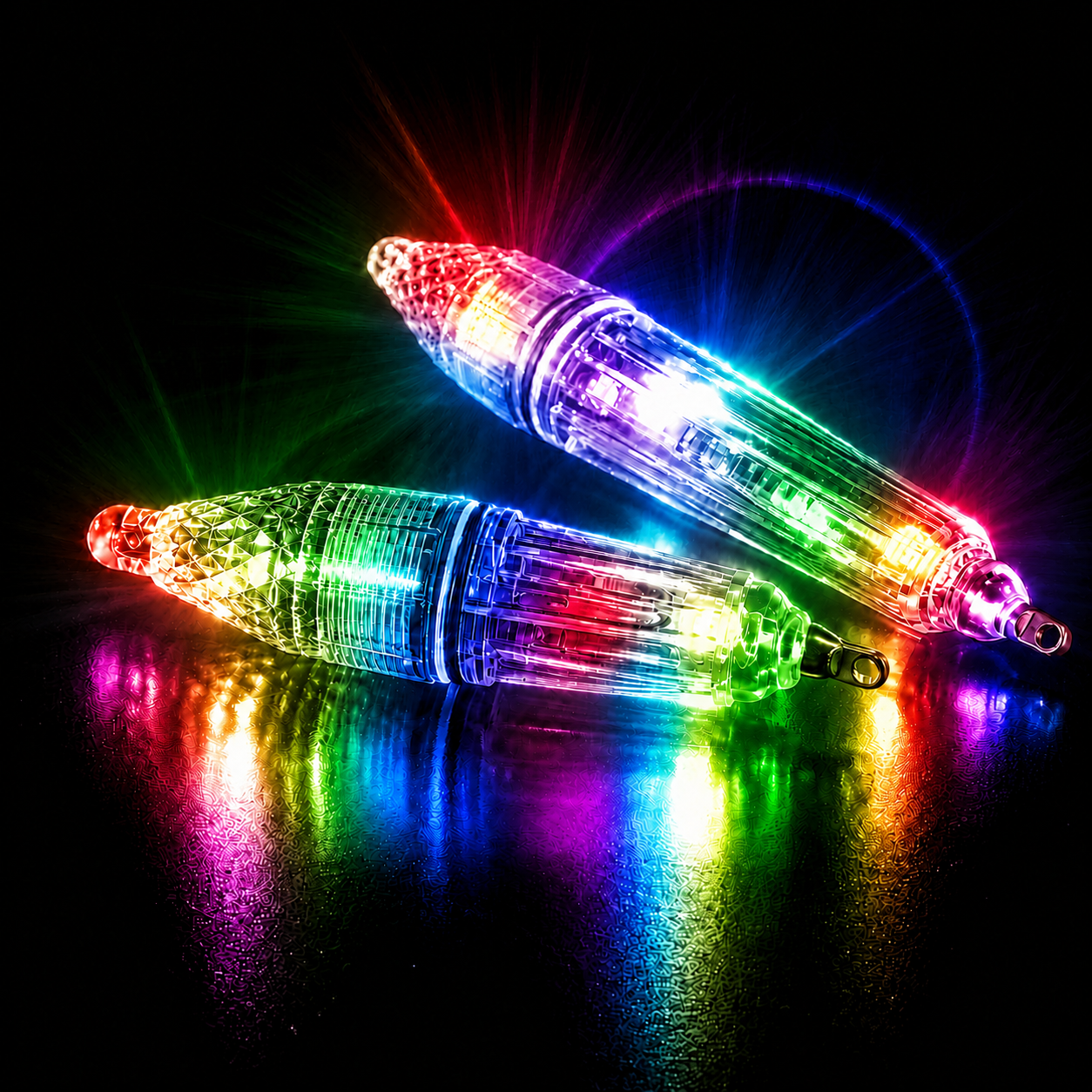LED Fishing Attractor Light with AA Battery – Fluorescent Green, 12cm