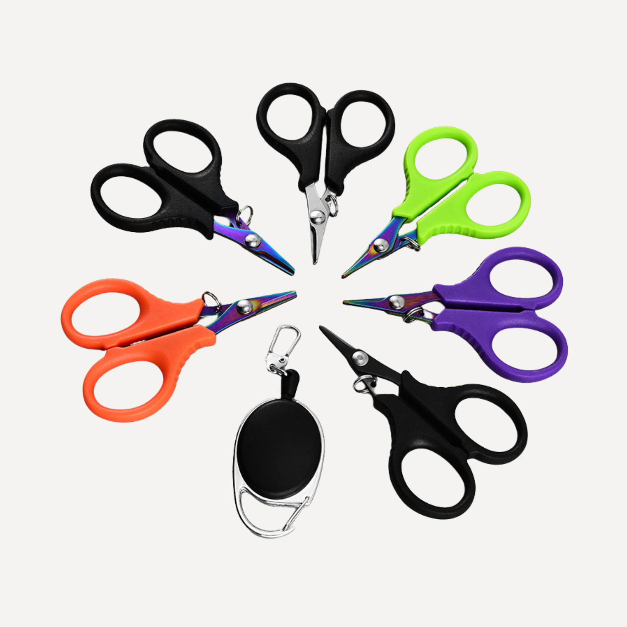 PE Braid Fishing Scissors with Retractable Lanyard – Assorted Colour