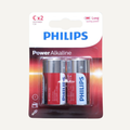 Philips Power Alkaline C Batteries – 2 Pack - Battery Pack
