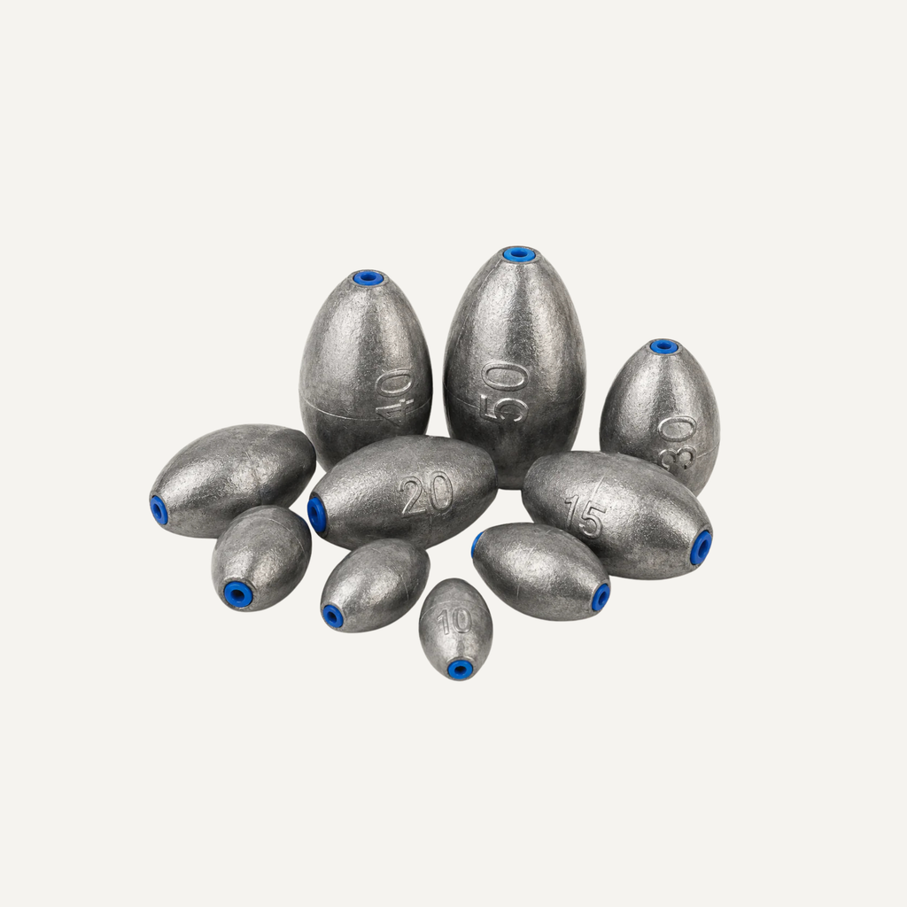 Plastic Core Olive Fishing Sinkers – 6 Pack - Fishing Sinkers