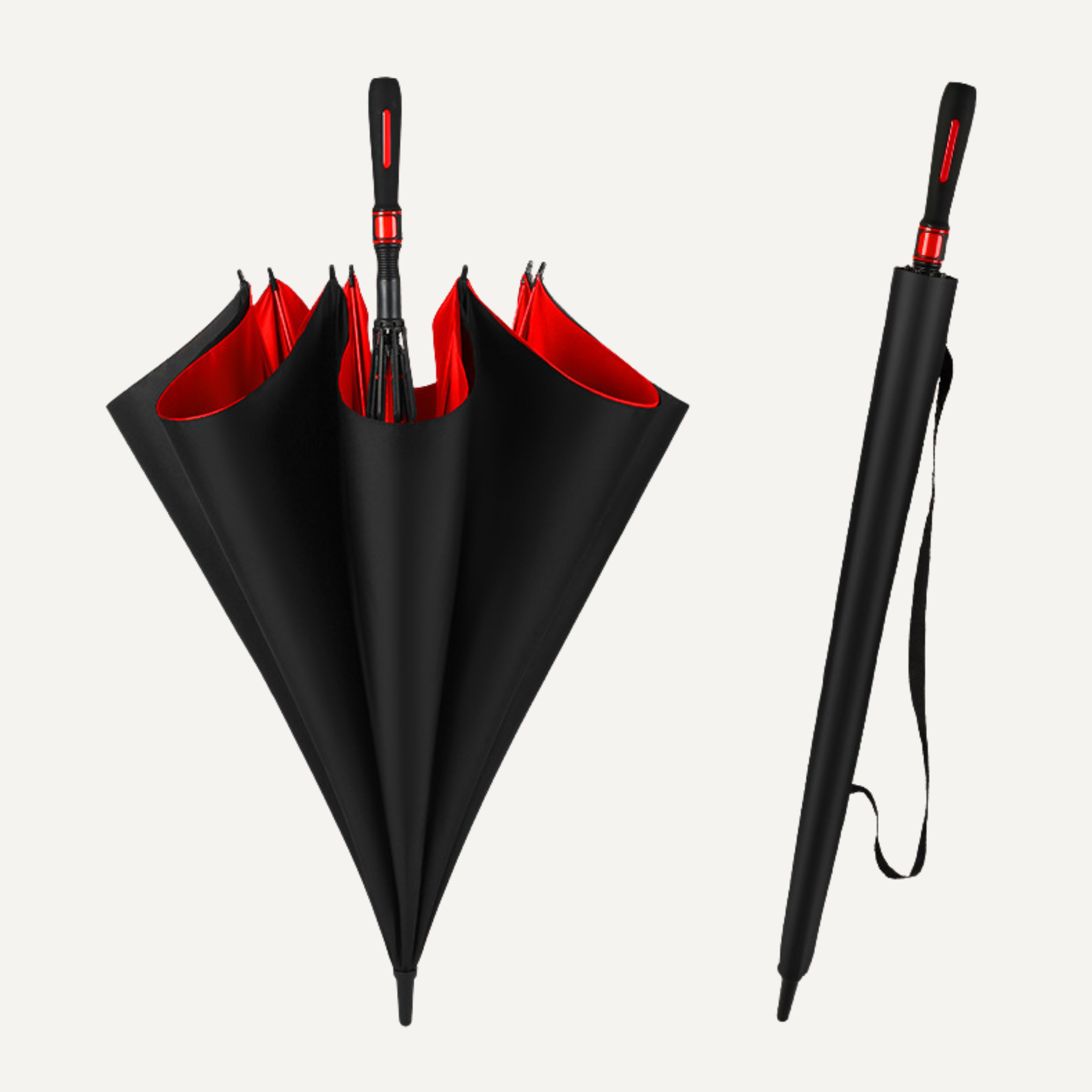Premium Executive Golf & Car Umbrella – Double Layer, 135cm - Product Detail View