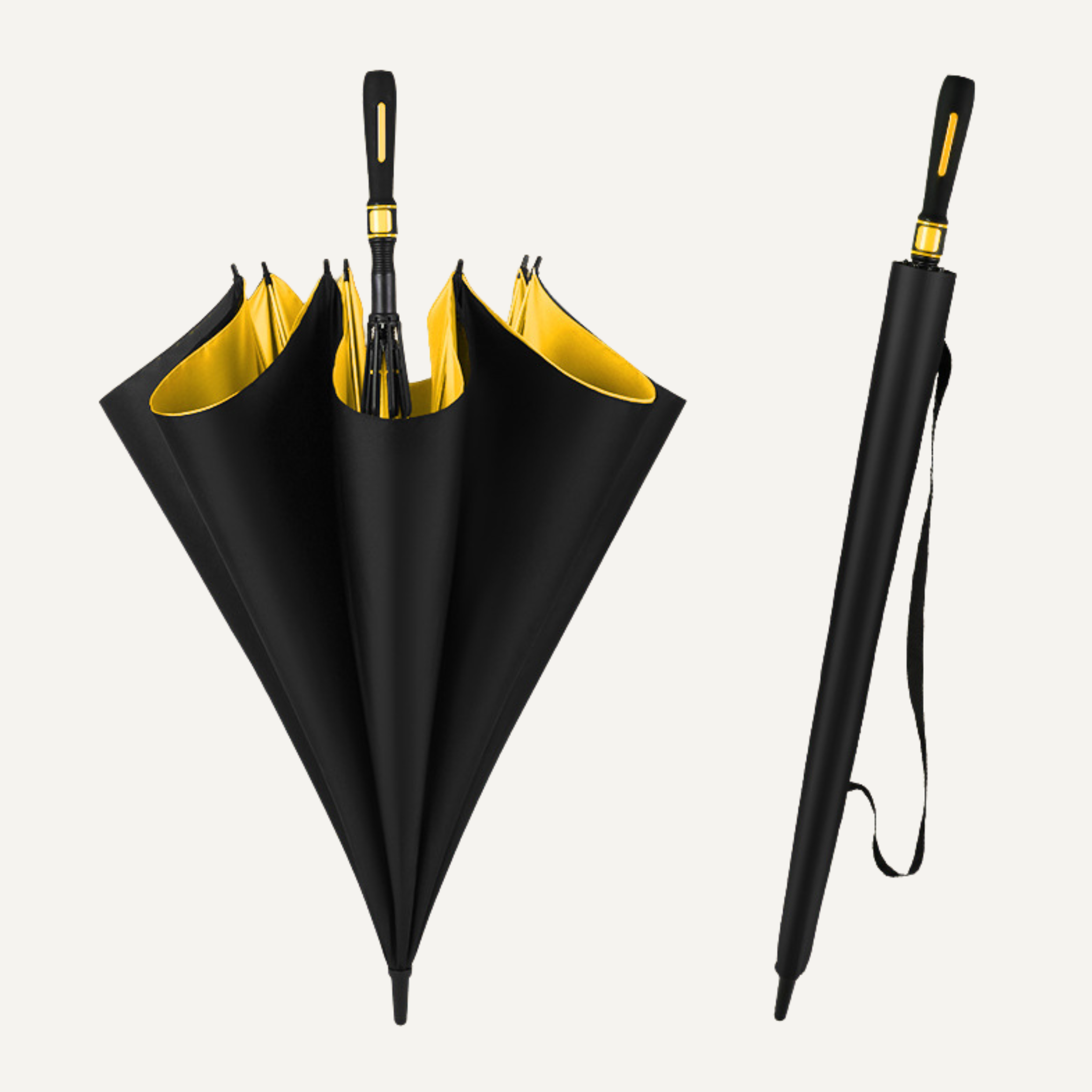 Premium Executive Golf & Car Umbrella – Double Layer, 135cm - Lifestyle or Detail View