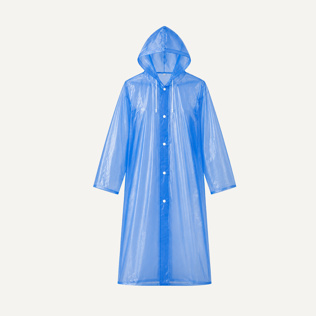 Reusable PEVA Raincoat with Hood