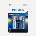 Philips Ultra Alkaline C Batteries – 2 Pack - Battery Pack