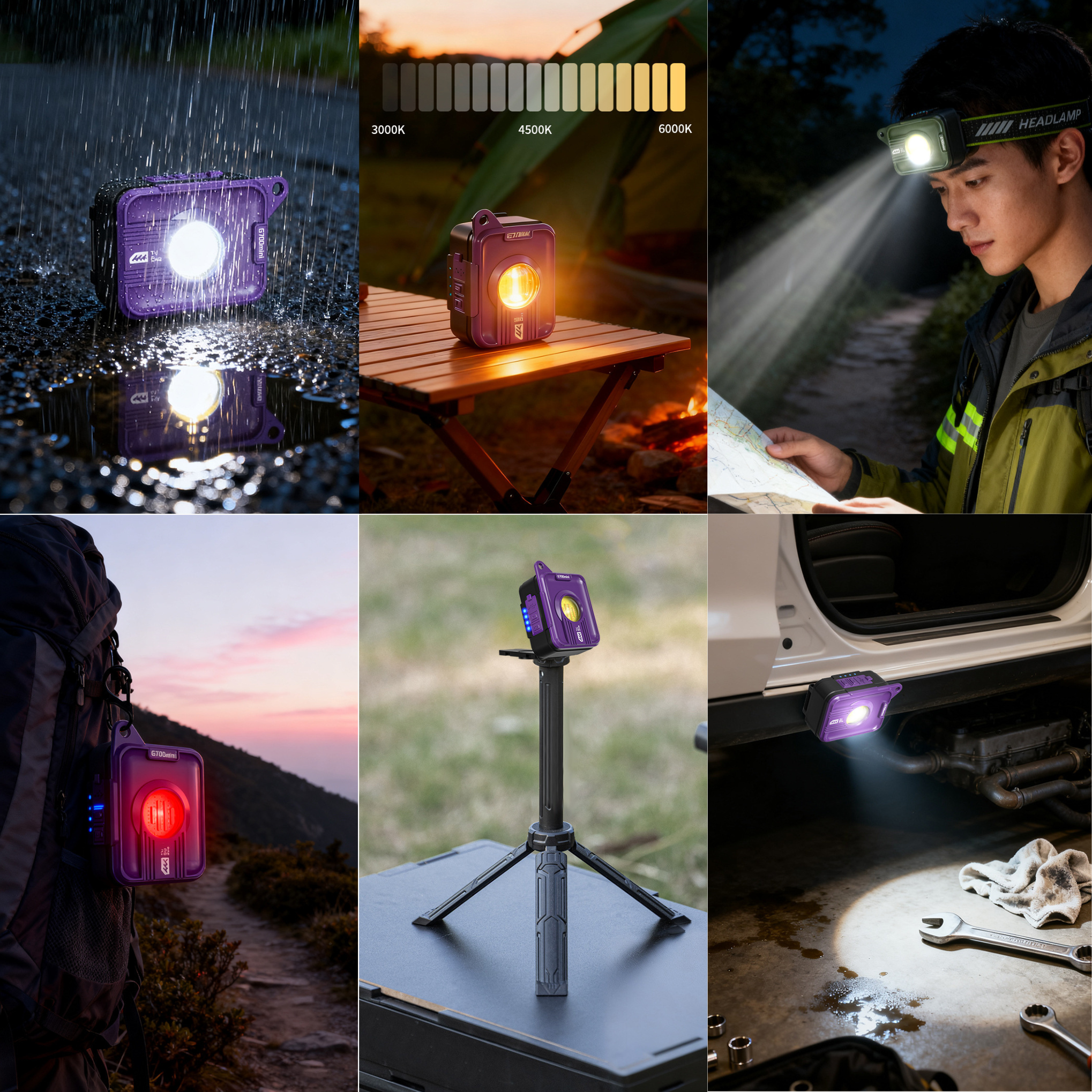 Rechargeable Camping & Utility Light 5000mAh – 850 Lumens