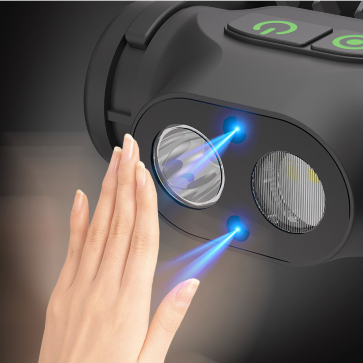 Rechargeable Motion Sensor Headlamp – 1800mAh, IP66, Type-C