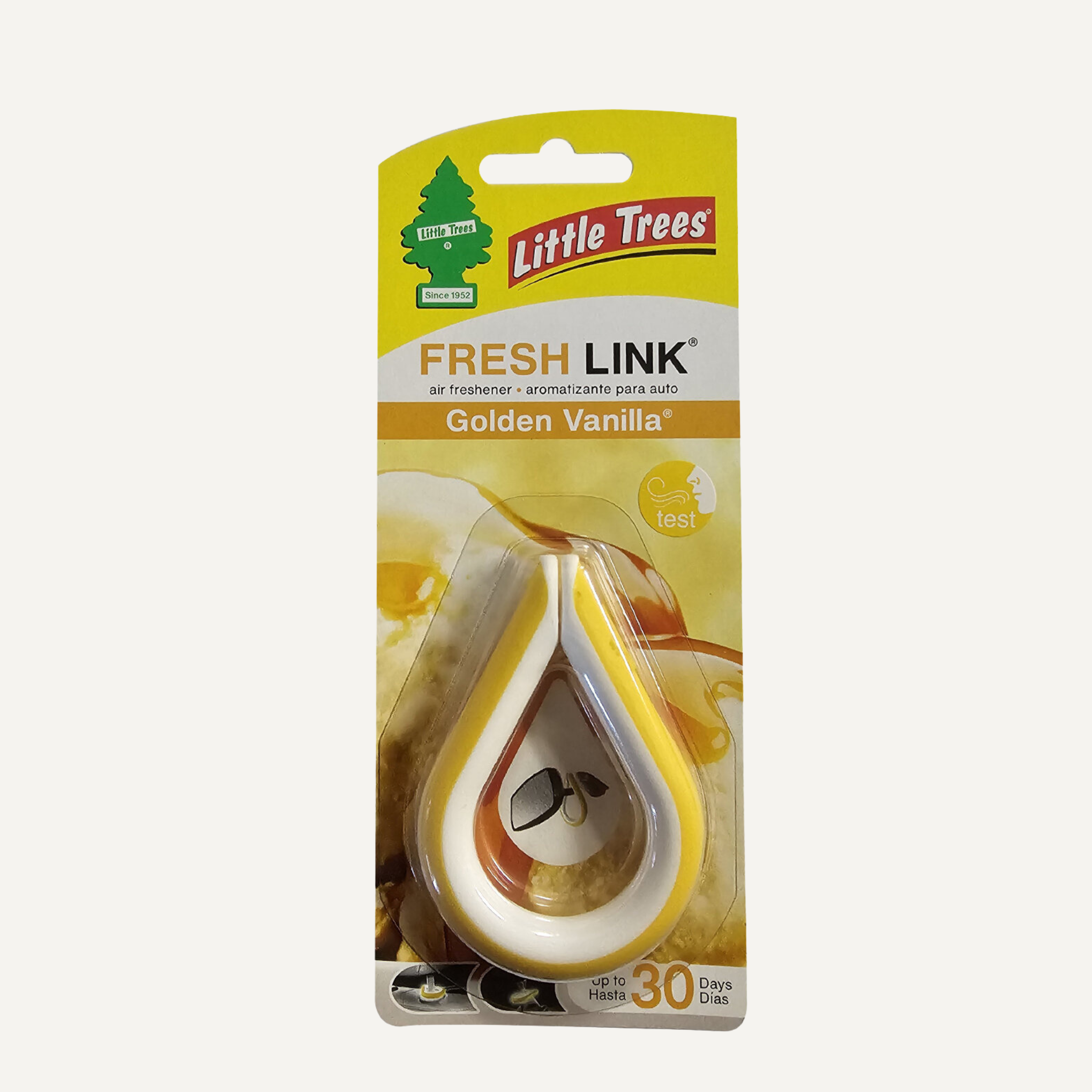 Little Trees Fresh Link Air Freshener – Golden Vanilla - Clip-On Car Air Freshener