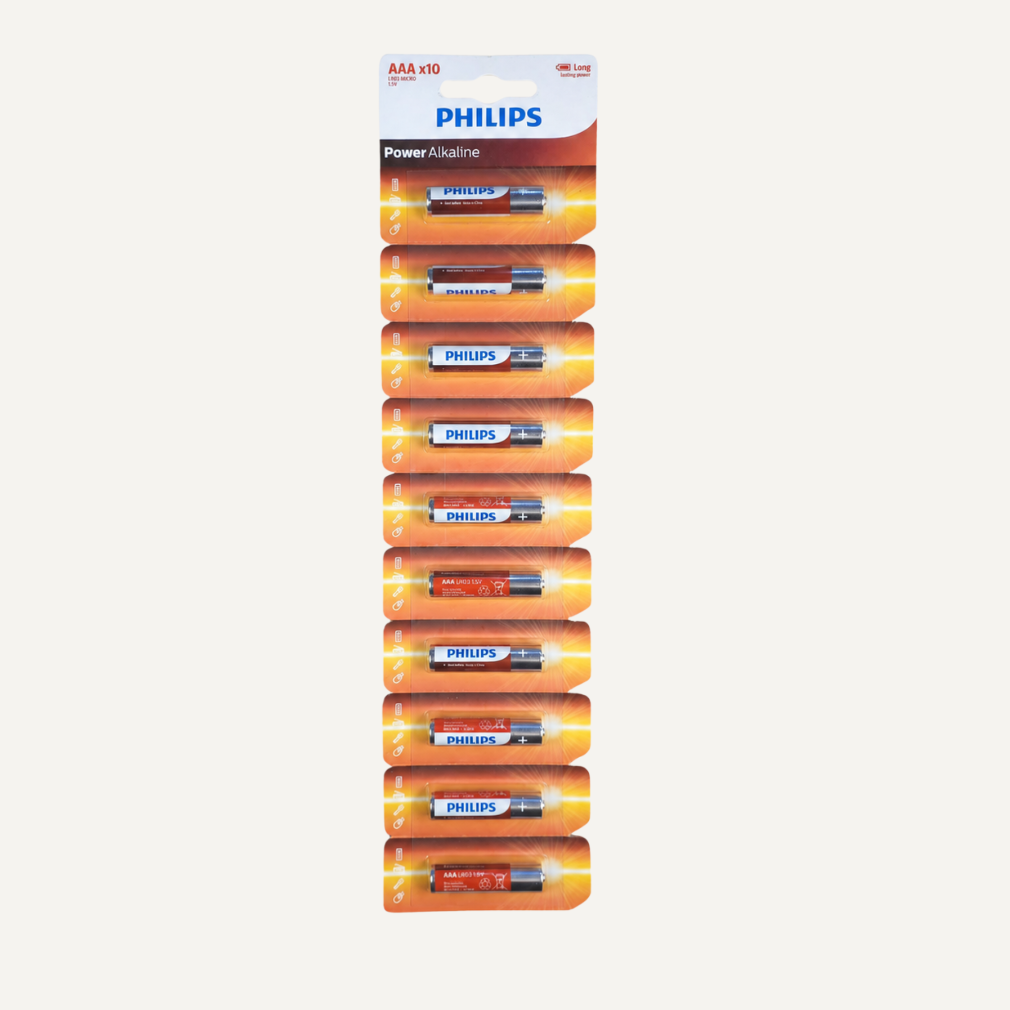 Philips Power Alkaline AAA Batteries – 10 Pack - Battery Pack