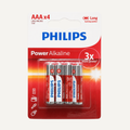 Philips Power Alkaline AAA Batteries – 4 Pack - Battery Pack